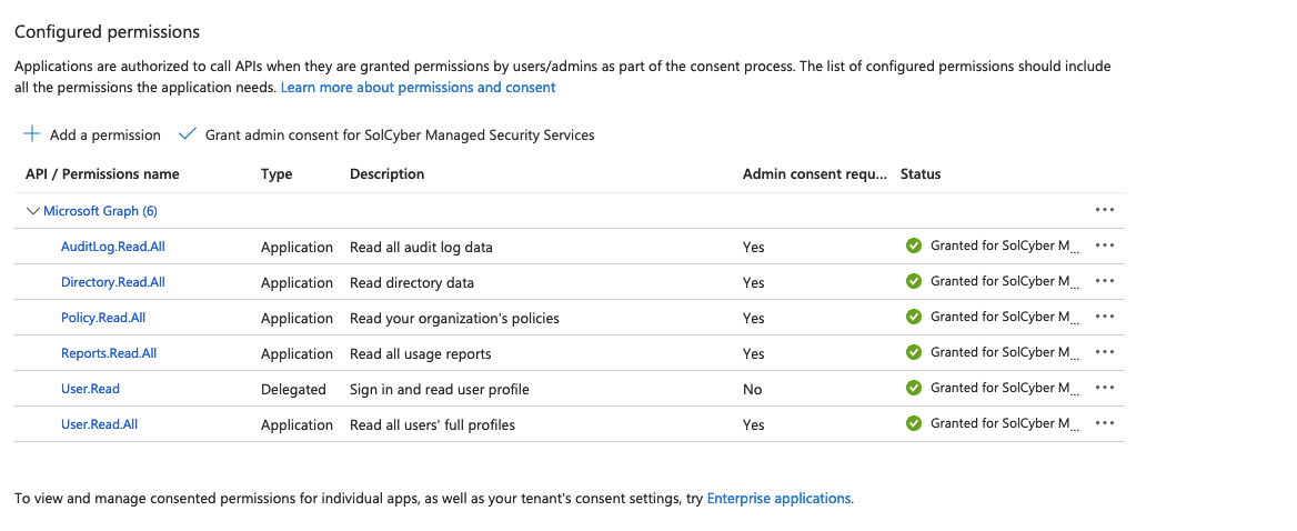 Azure Active Directory (EntraID) Assessment Setup | SolCyber Knowledgebase